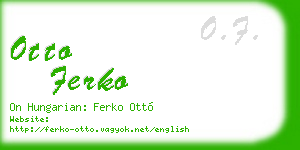 otto ferko business card